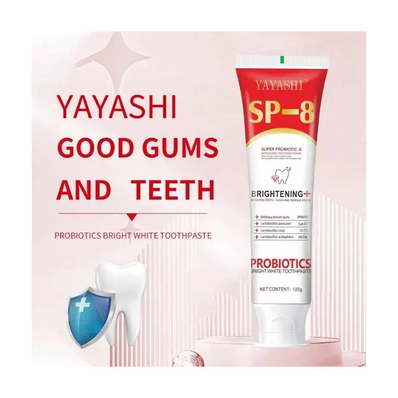 Tres Piezas Dentífrico Blanqueador Sp-6, Sp-8, 7,5% Sin Flúo,Previene las