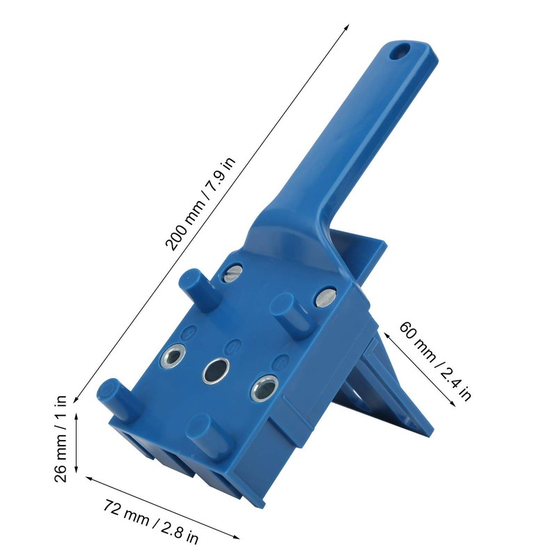 Woodworking Drilling Template 8-Piece Universal Dowel Aid with Adjustable Drill
