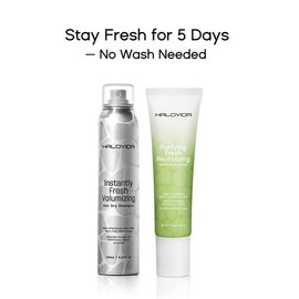 HALOVIDA Instant Fresh Volumizing Invisible Dry Shampoo - Organic Cleansing Conditioner for Voluminous & Hydrated Hair, Absorbs Oils, Gentle Clarifying Shampoo(150ml/60ml):_HAIR DRY SHAMPOO 150ML+ Herbal Scalp Scrub 5.290Z
