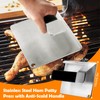 JNXHON Kitchen Tools 6"×5.5" Stainless Steel Hamburger Smash Press, Sandwiches
