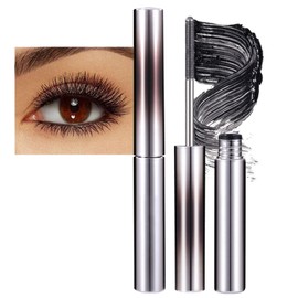 ARCHIDATE Black Iron Wand Mascara, Waterproof Metal Wand Mascara, Long Lasting Natural Curling Lengthening Volumizing Lash Extensions, Non Clumping, No Flaking, Charming Slim Eyelash Makeup
