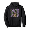 French Bulldog Lilacs Purple Vintage Flower Pattern Pullover Hoodie