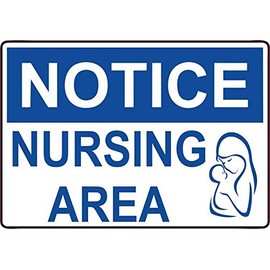 StickerTalk Notice Nursing Area Vinyl Sticker, 5 inches by 3.5 inches