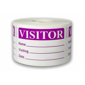 500 Labels Purple 2x3 Visitor Name Tag Date Badge Tag Identification ID Stickers