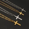 CaptainSteeL Cross Necklace for Men-Figaro Chain Stainless Steel/18k Gold Plated