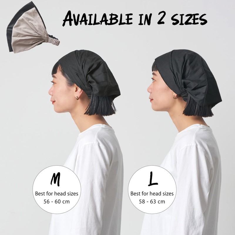 Women & Mens Japanese Bandana Wrap for Yoga, Elastic Cotton