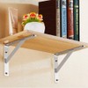 WSZD 8" Heavy Duty Shelf Brackets(200x135mm), 4 Pieces of Stainless