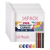 14 Pack 18 Mesh Needlepoint Canvas, 14x19in Cross Stitch Fabric