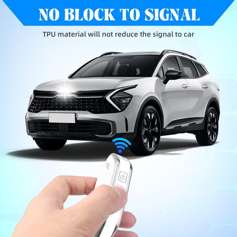 QBUC for KIA Key Fob Cover with keychian,TPU Protection Key