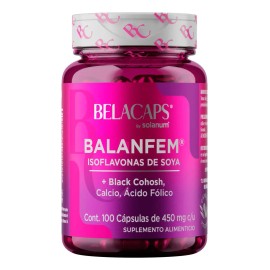 Balanfem Solanum Isoflavonas, Calcio, Acido Folico 100 Cap Sabor Sin Sabor