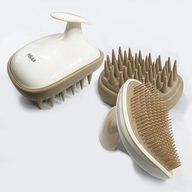 Scalp massage brush, fine bristles, shampoo brush, brush head separation 2ea