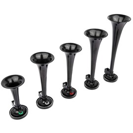 Ineedup Train Horn for Truck 12V 150dB 5 Trumpet Electric Musical Electric Train Car Horn with Compressor for Trucks Cars Vans Boats RVs SUVs Black