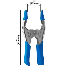 Lot of 12-6" inch Spring Clamp Large Super Heavy Duty Spring Metal Blue - 2.5 inch Jaw opening