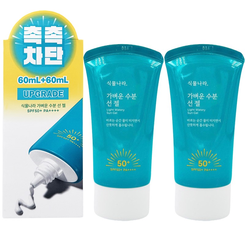 Plant Nara Light Moisture Sun Gel 60ml+60ml / 식물나라 가벼운