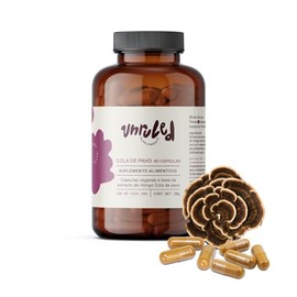 UNRULED - Cola de Pavo  Extracto Puro de Hongo Cola de Pavo en Cápsulas  60 Cápsulas Veganas Suficientes para 1 Mes  30 Porciones de 1000mg  Hongo... 