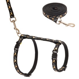 SCIROKKO Cat Harness and Leash Set - Escape Proof Adjustable for Outdoor Walking with Safety Buckle for Small Animals Glow in The Dark