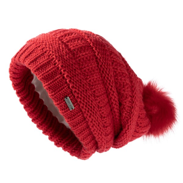 TOP-EX 100% Merino Wool Knit Slouchy Beanie for Women Silk