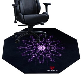 YOLOJOJO Office Chair Mats Hard-Floor Chair Mats Office Gaming Chair Mat with Blue Lightning Design, Octagon Shape (Blue)