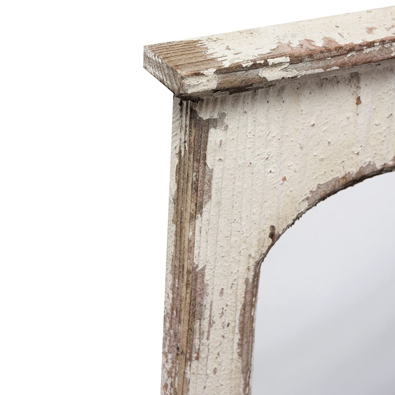 Rustic Entryway Arched Wall Mirrors with 3 Metal Hooks 12"