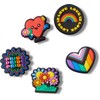 Crocs Unisex's Love 5 Pack Shoe Charms, Multicolor, One Size