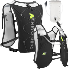 N NEVO RHINO Chaleco de hidratación para correr, chaleco de hidratación para correr con vejiga de agua de 1.5 l, mochila de agua para senderismo, senderos, carreras de maratón, para mujeres y hombres