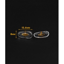 6 Pairs Replacement Nose Pads for RayBan RB3025 RB3026 RB3016 RB3362 RB3445 RB3519 RB3543 Aviator Sunglasses Clip-on Mount Type Eyeglasses, Gold Nosepads