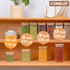 ComSaf 12Pcs Glass Spice Jars with Bamboo Lid, 4oz Airtight