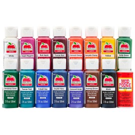 Apple Barrel Kit de colores de otoño, juego de 16 piezas que incluye 15 pinturas acrílicas para manualidades y 1 Mod Podge Gloss, 96426