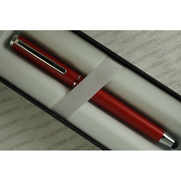 Cross Sheaffer, Matte Red with polished Appointments Ballpoint Pen with Stylus .