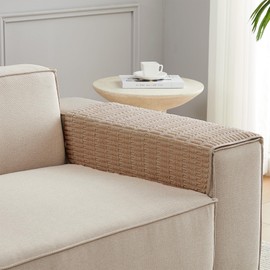 Meider Sofa Armrest Cover Couch Arm Cover Arm Covers for Chair, Anti-Slip Couch Arm Protectors Washable Sofa Arm rest Covers (Brown, 76x76cm 2pcs)