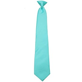 Mens XL Extra Long Tall Man Solid Color Clip On Easy to Remove Clip Necktie Ties