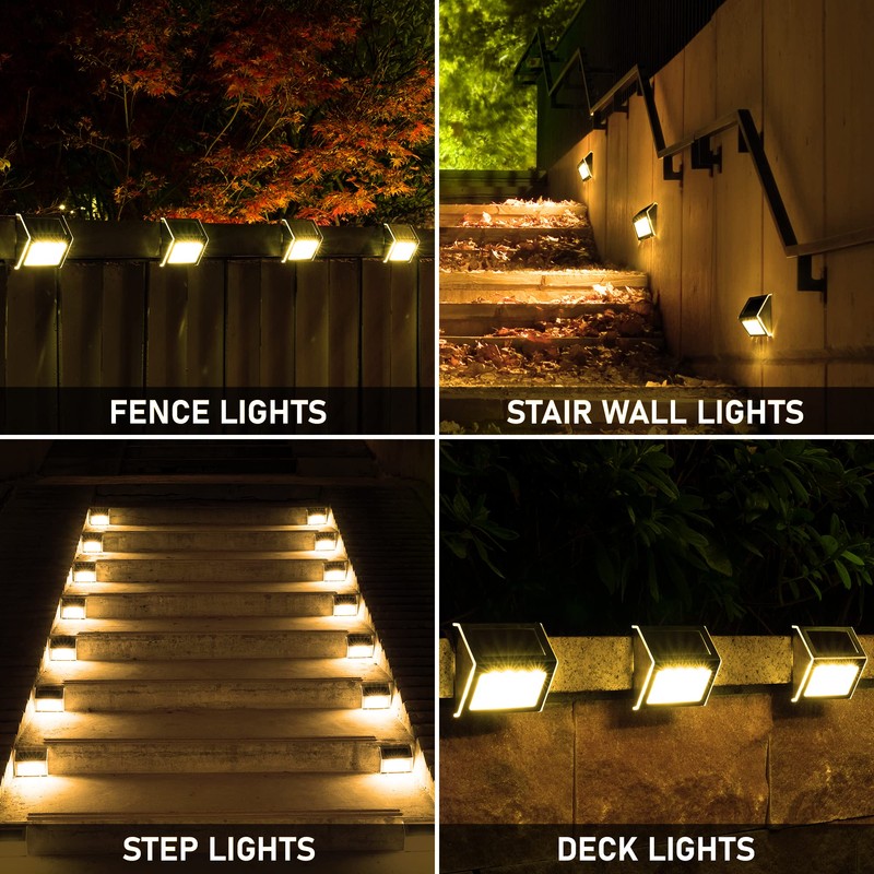 SOLPEX Solar Step Lights, 12 Pack Solar Stair Lights, Outdoor