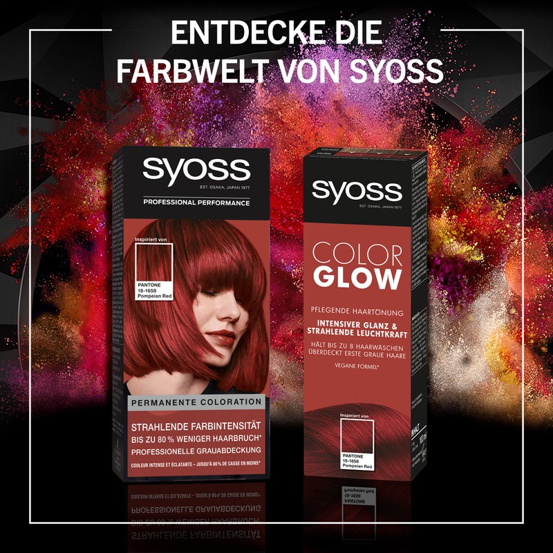 Syoss Colour Colouration, 5–72 Pompeian Red Pantone 18–1658 (3 x