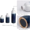 TERESA'S COLLECTIONS Navy Blue and White Vases for Home Decor,