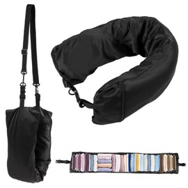 NQEUEPN Rectangular Stuffed Travel Pillow for Filling, 75 x 15 cm Neck Pillow Travel with 2 Adjustable Straps Travel Utensils for Going Out in the Car or Plane, No Pillow Filler