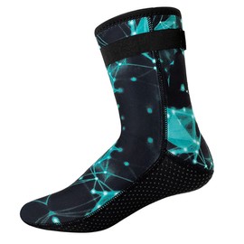 Lo's Douia Neoprene Socks 3mm Diving Socks Wetsuit Socks Thermal Anti-Slip Water Booties for Water Sports, Starry, X-Large