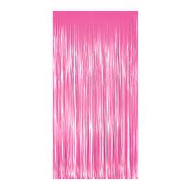 Beistle Plastic Fringed Tinsel Curtain, Photo Backdrop for Birthday Parties, 80's Theme Party Supplies, 1980's Decorations