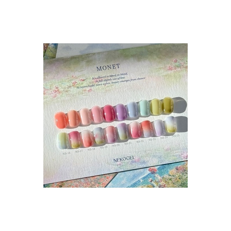 Nekozel Neko Monet syrup gel 10-piece set + 2 top