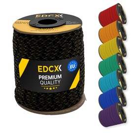 EdcX 4mm Nylon Paracord 550 30m (100 feet) - Type III, 100% Nylon Rope, 7 Strand Rope, 4mm Nylon Rope in Solid Colors (Veteran, 30 m)