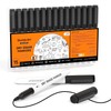 Shuttle Art Whiteboard Markers, Erasable Marker Pens, Black, 15 Pack