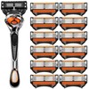Men's Manual Shaver 5 Blades with 12 Refills in Black