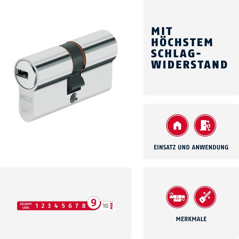 ABUS XP20SN Profile cylinder lock length 10/30 mm Inclusive