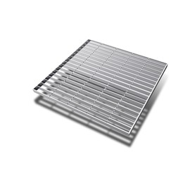 Galvanized Steel Drainage Grate, Heavy Duty B125 Floor Drain Cover, Rust-Proof Metal Sewer Grate,Silver Square Drainage Grate for Garage,Sewer,Dowmspout,Driveway,Yard.(20 * 20IN)