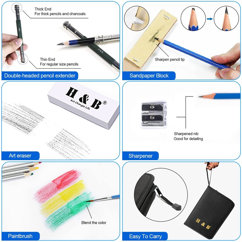Professional Sketching Pen Set Sketching Drawing Pencils Professional Art Set