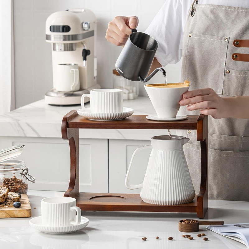 AYUCIA Pour Over Coffee Maker Set, 22OZ Ceramic Pour Over