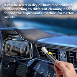 Car Cleaning Brushes | Portable Interior Cleaning Brushes with Flexible Bristles,Wet and Dry Multifunctional Vehicles Dusting Tools for Door handles Windshield