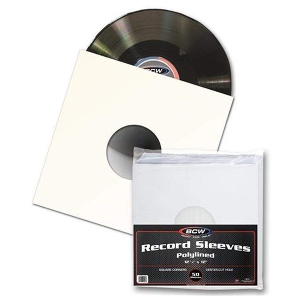 BCW 1-PRS33-PL-SC-WH Bcw Paper Record Sleeves 33 RPM