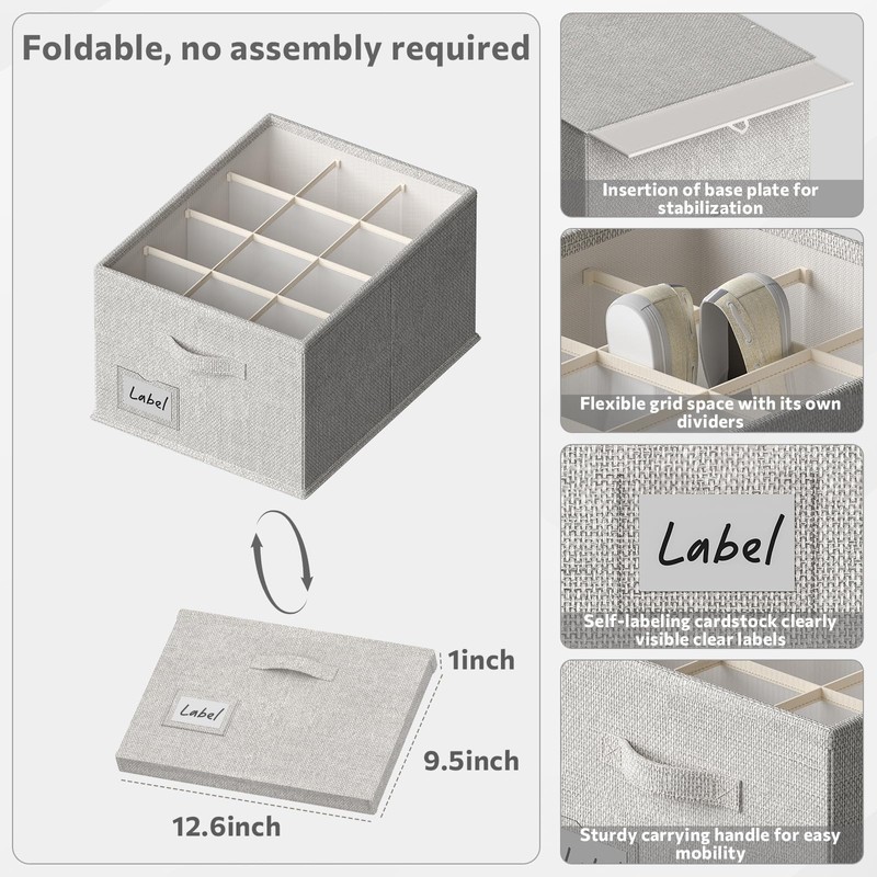 FHSQX 2 Pack Shoe Organizer for Closet,Fits up to 24