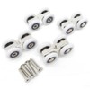 8 Pcs Shower Sliding Door Hardware Hanging Small Pulley for