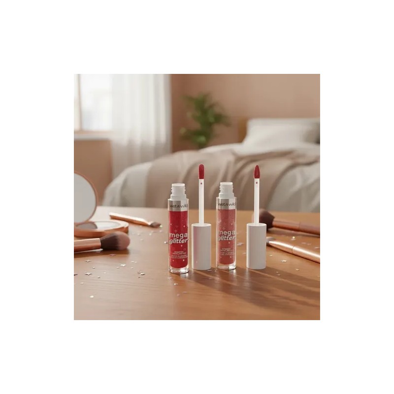 Labial Líquido Con Brillo Mega Glitter Shimmer Kit 3 Pzs